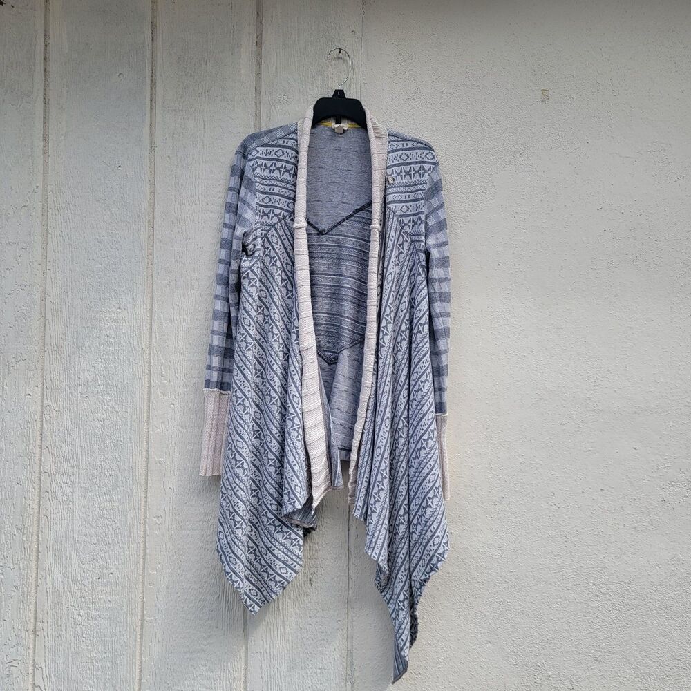 Anthropologie Tiny Open Front Waterfall Cardigan Size S Aztec Boho